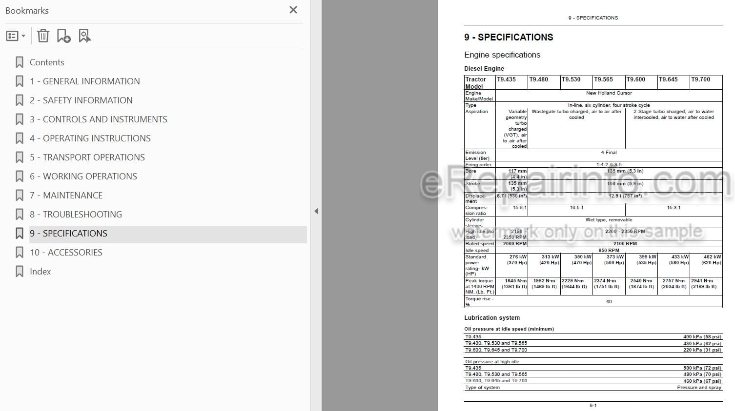 Photo 3 - Case IH T9.435 T9.480 T9.530 T9.565 T9.600 T9.645 T9.700 Operators Manual Tractor 84562257