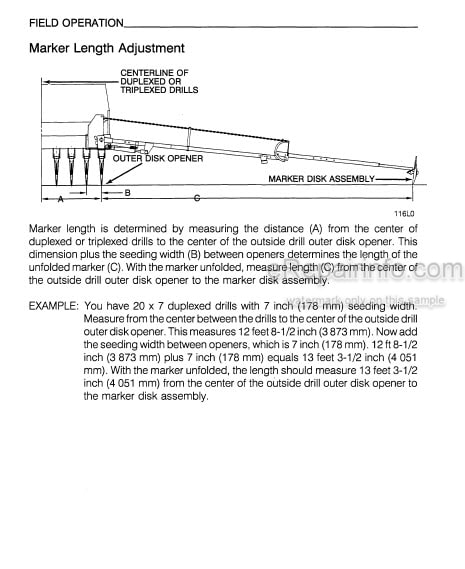 Photo 4 - Case IH 7200 7100 5100 5200 6300 Hydraulic Folding Marker Multiple Hitched Grain Drills for Tractor Operator's Manual