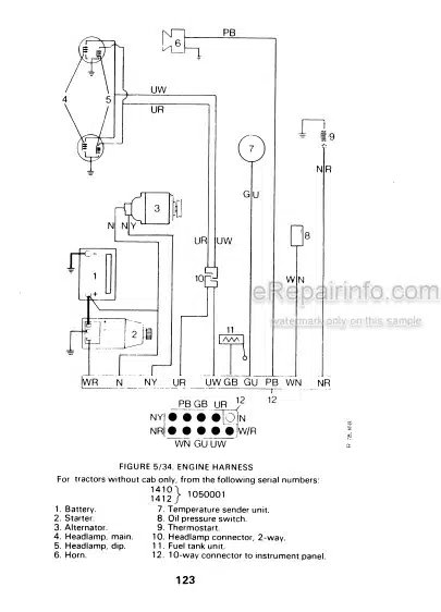 Photo 3 - David Brown 1410 1410 4WD 1412 Operators Manual Tractor