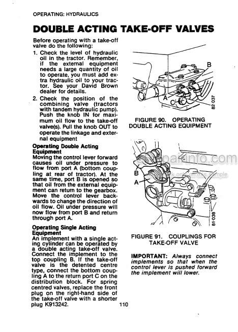 Photo 7 - David Brown 1410 1410 4WD 1412 Operators Manual Tractor