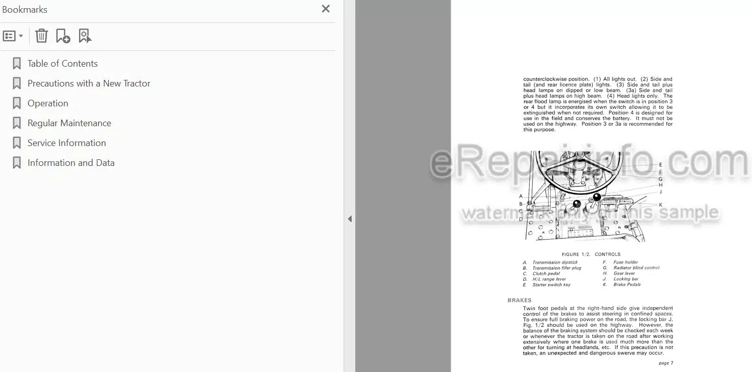 Photo 3 - David Brown 770A 770B Selectamic Livedrive Instruction Book Tractor