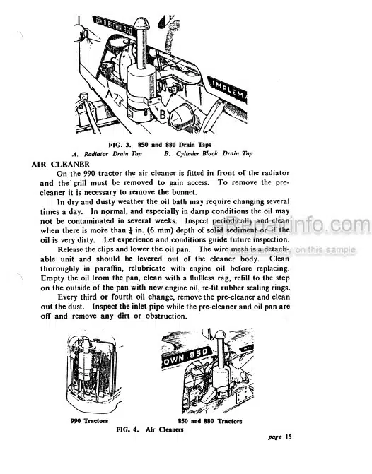 Photo 2 - David Brown 850 880 990 Instruction Book Implematic Livedrive Tractor