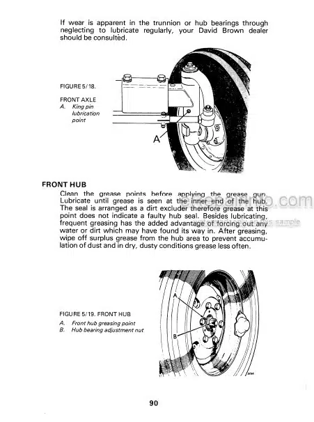 Photo 6 - David Brown 990 995 996 Instruction Book Tractor