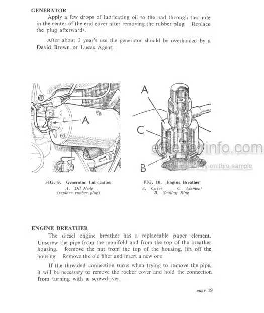 Photo 2 - David Brown 990 Maintenance Book Diesel Tractor