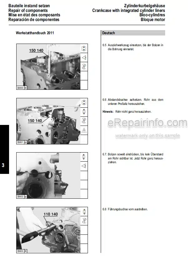 Photo 11 - Deutz F2-4L BF3-4L F2-4M BF-4M Workshop Manual Engine