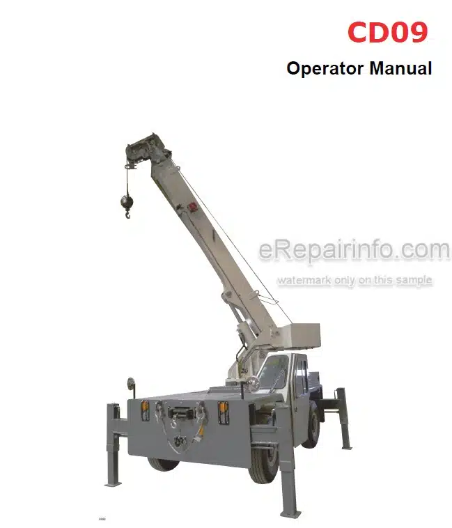 Photo 4 - Grove CD09 Supplement And Operators Manual Crane