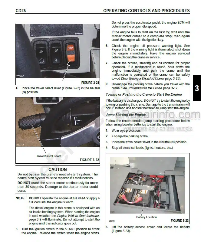 Photo 1 - Grove CD25 Supplement And Operators Manual Crane