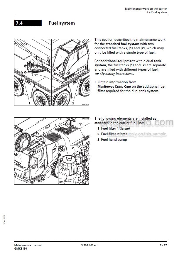 Photo 11 - Grove GMK5150 Maintenance Manual Crane 3302401