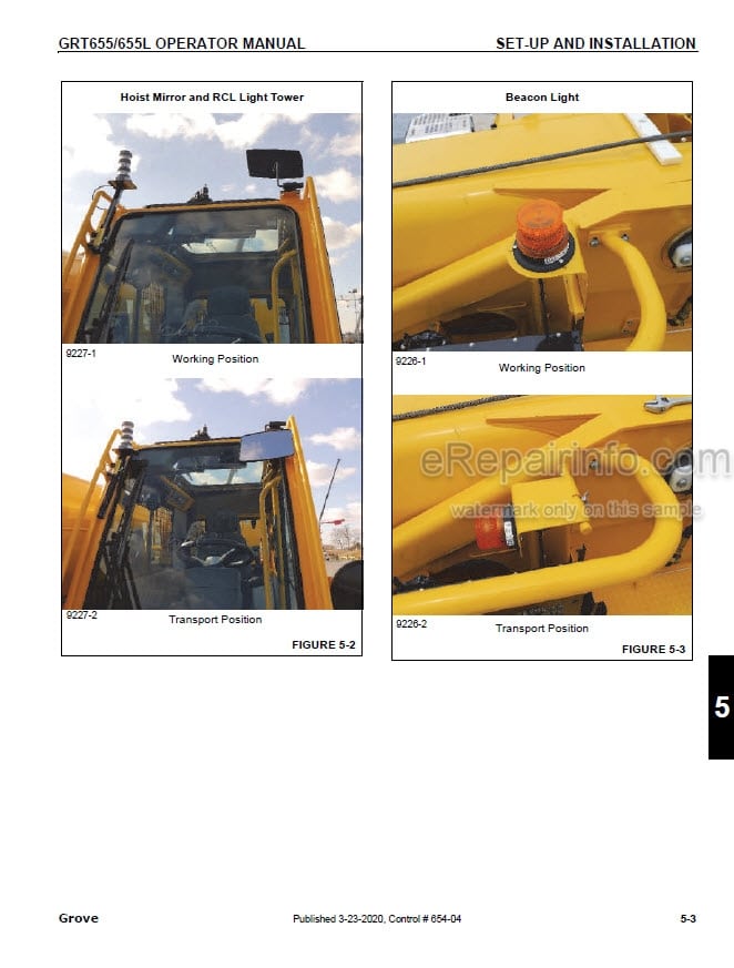 Photo 11 - Grove GRT655 GRT655L Operators Manual Crane