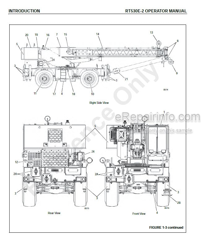 Photo 4 - Grove RT530E-2 Supplement And Operators Manual Crane