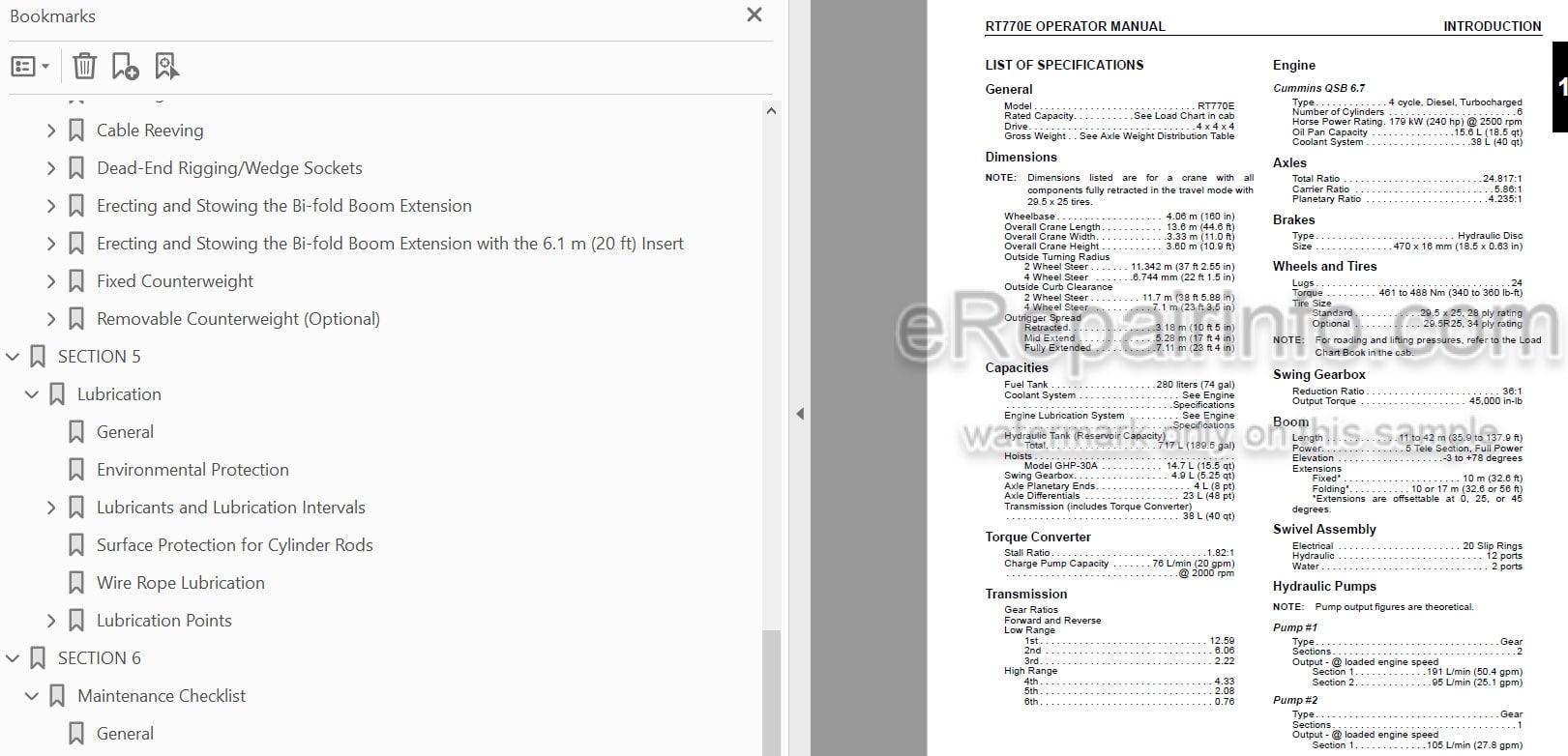 Photo 4 - Grove RT770E Operators Manual Crane