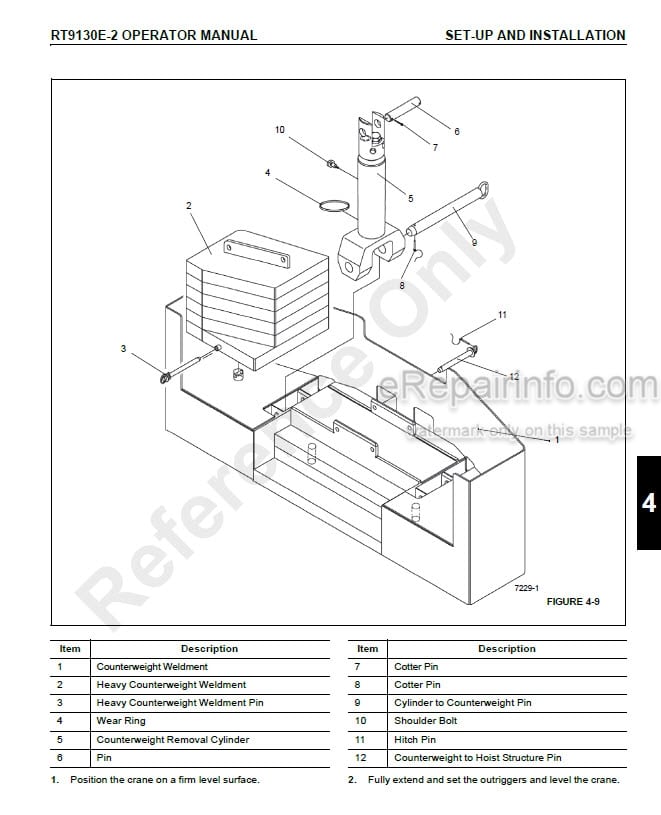 Photo 10 - Grove RT9130E-2 Operators Manual Crane