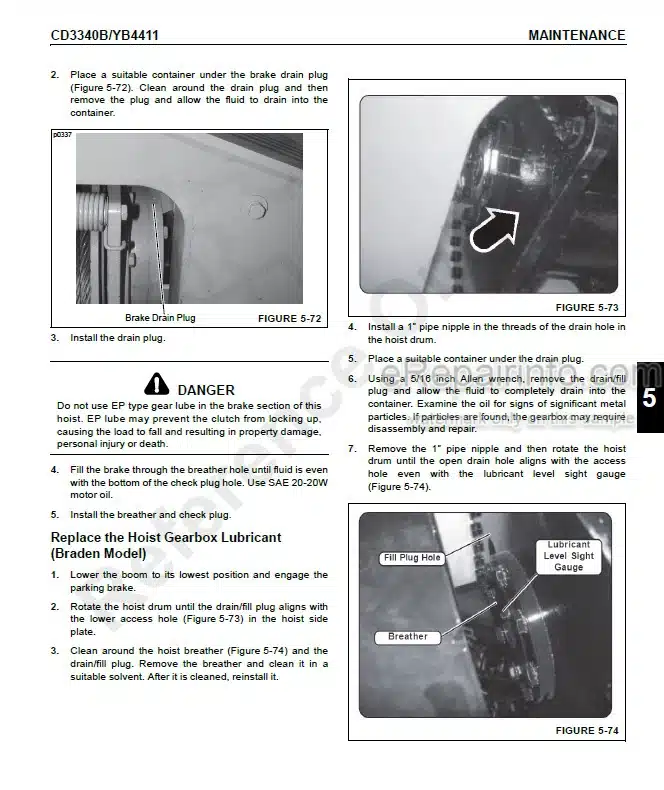 Photo 5 - Grove Shuttlelift CD5515-2 YB5515-2 Service Maintenance Manual Crane