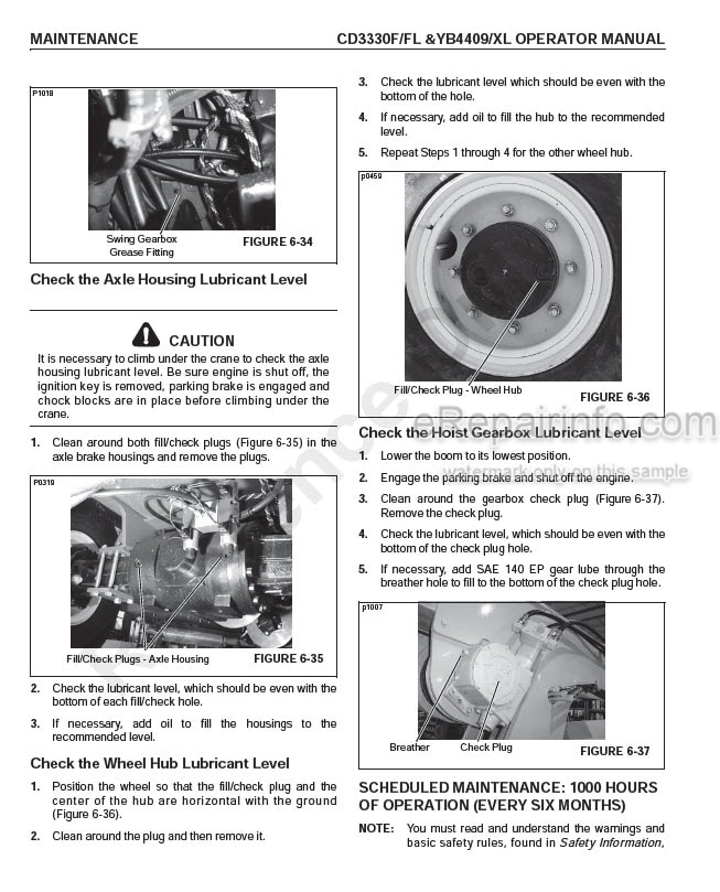 Photo 5 - Grove Shuttlelift CD3339 YB4409-2 Supplement And Operators Manual Crane