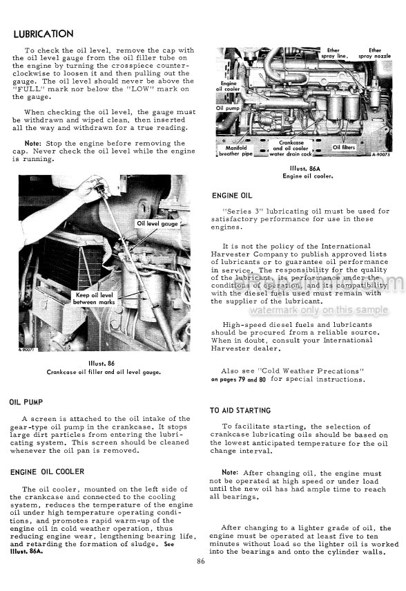 Photo 1 - International 1256 Operators Manual Turbo Diesel Tractor