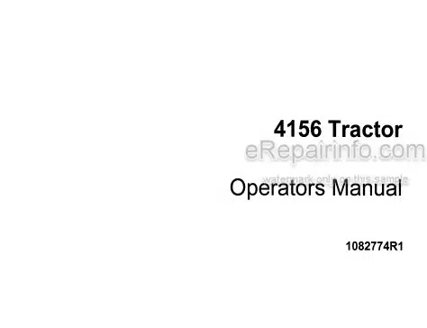 Photo 5 - International 4156 Operators Manual Tractor