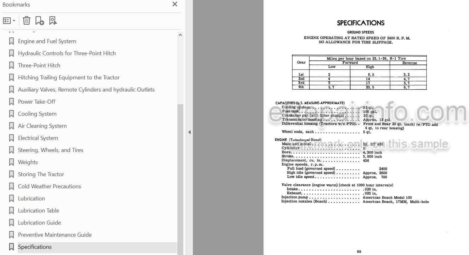 Photo 3 - International 4166 Operators Manual Tractor
