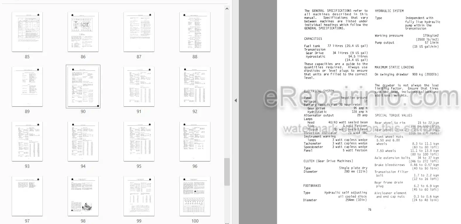 Photo 4 - International 484 584 684 784 884 Hydro 84 Operators Manual Tractor