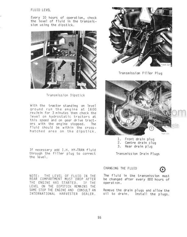 Photo 12 - International 484 584 684 784 884 Hydro 84 Operators Manual Tractor