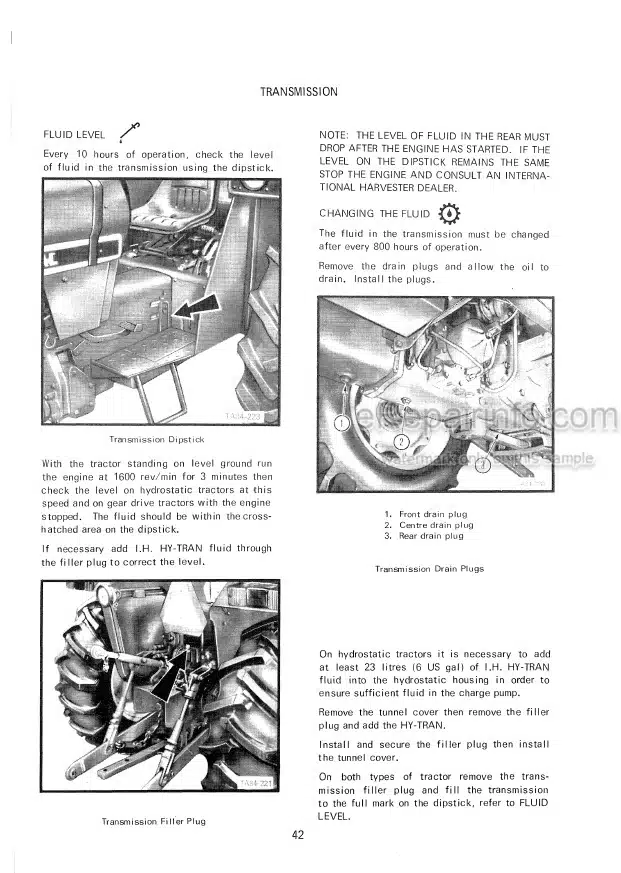 Photo 10 - International 484 584 684 784 Hydro 84 Operators Manual Tractor 1093396R2