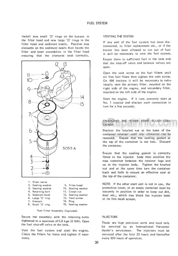 Photo 4 - International 484 584 684 784 Hydro 84 Operators Manual Tractor 1093396R2