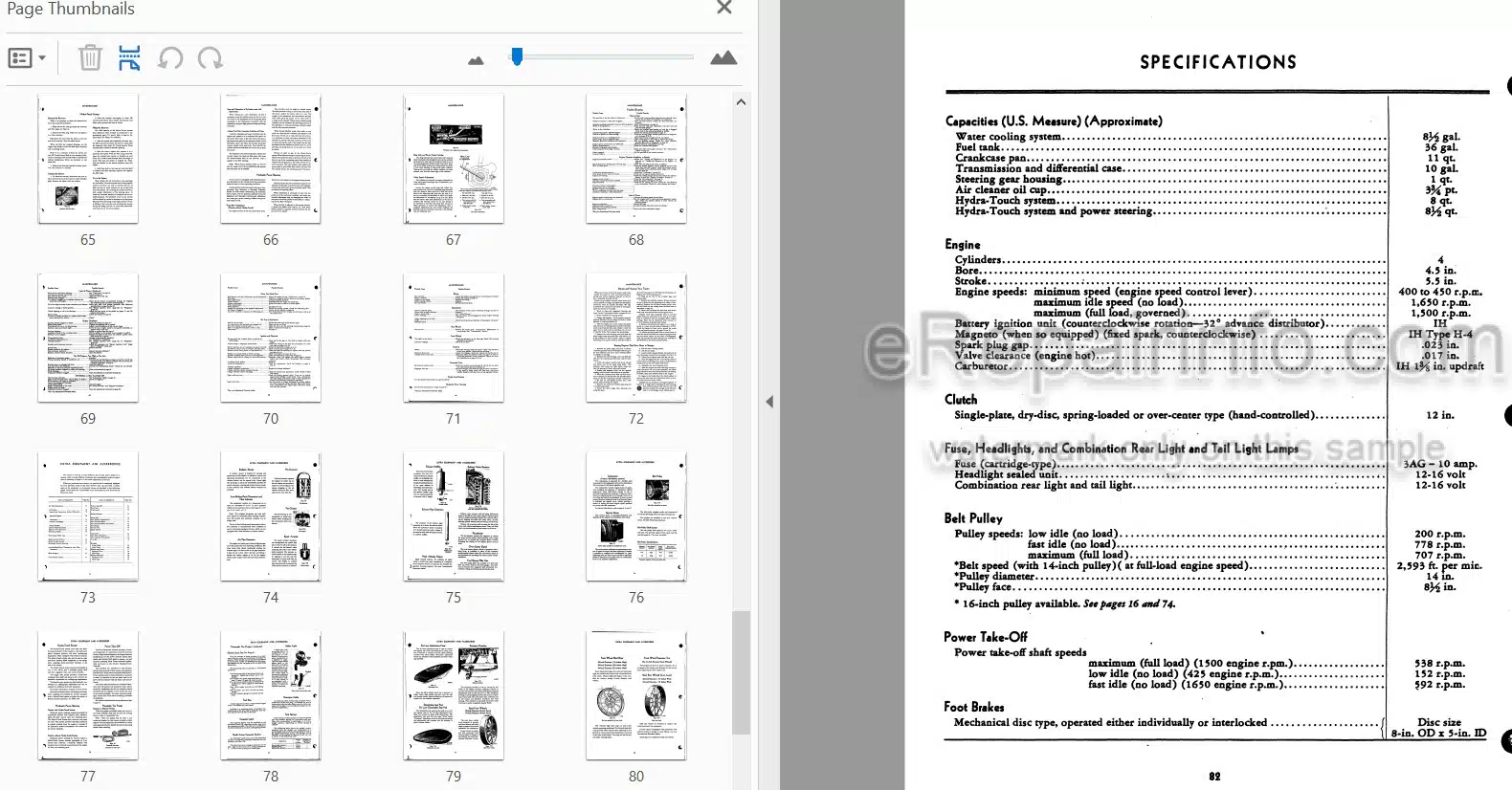 Photo 3 - International 650 Operators Manual Tractor