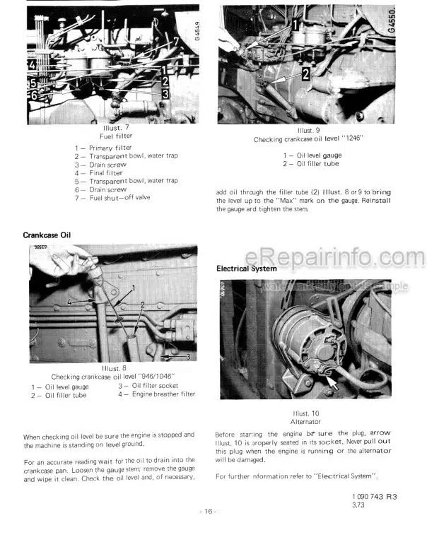 Photo 2 - International 946 1046 1246 Operators Manual Diesel Tractor