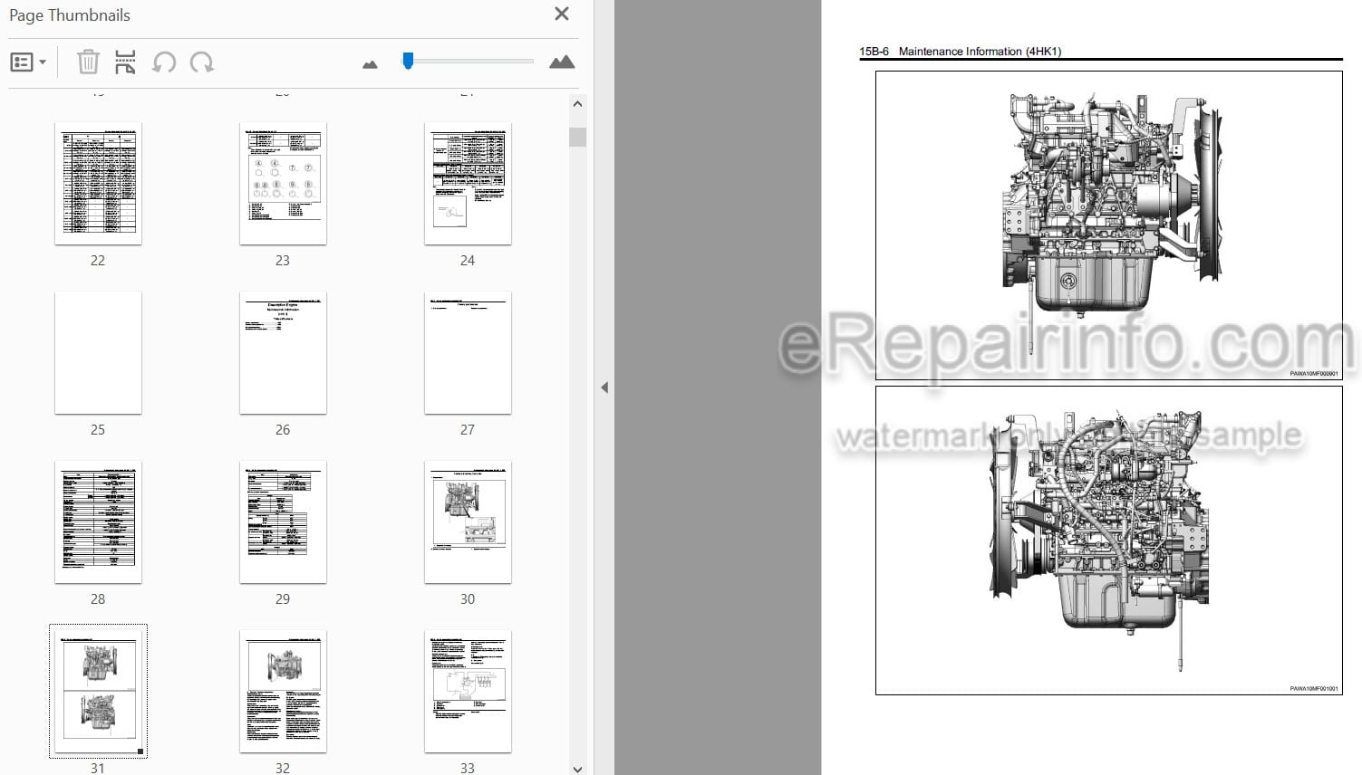 Photo 3 - Isuzu 4HK1 Interim Tier 4 Workshop Manual Diesel Engine