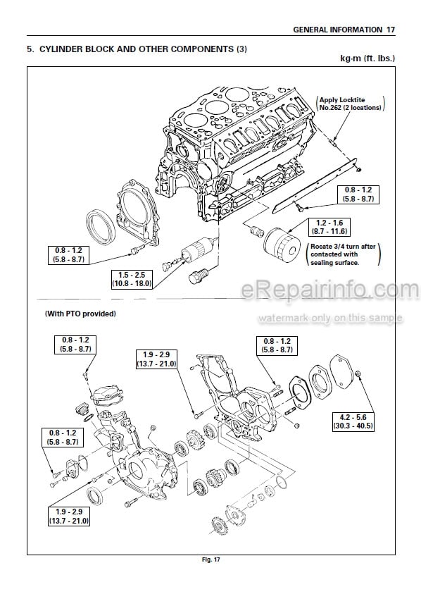 Photo 5 - Isuzu 4LB1 4LC1 4LE1 Workshop Manual Industrial Diesel Engine