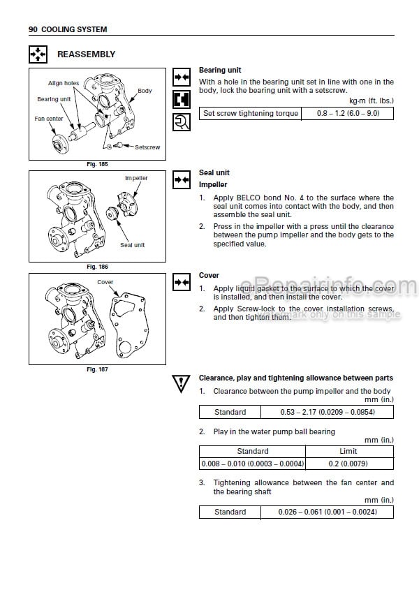 Photo 13 - Isuzu 4LB1 4LC1 4LE1 Workshop Manual Industrial Diesel Engine