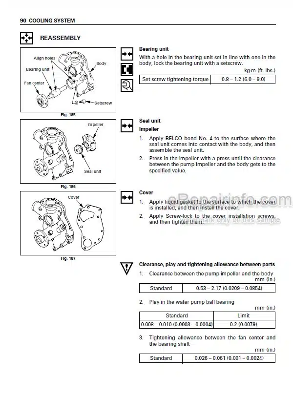 Photo 4 - Isuzu 4LB1 4LC1 4LE1 Workshop Manual Industrial Diesel Engine