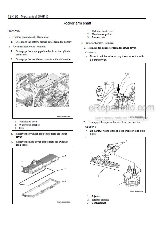 Photo 2 - Isuzu 6HK1 Interim Tier 4 Workshop Manual Diesel Engine