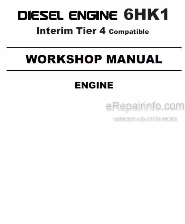 Photo 4 - Isuzu 6HK1 Interim Tier 4 Workshop Manual Diesel Engine