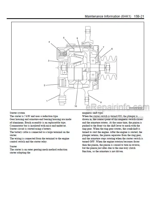 Photo 5 - Isuzu 6HK1 Interim Tier 4 Workshop Manual Diesel Engine