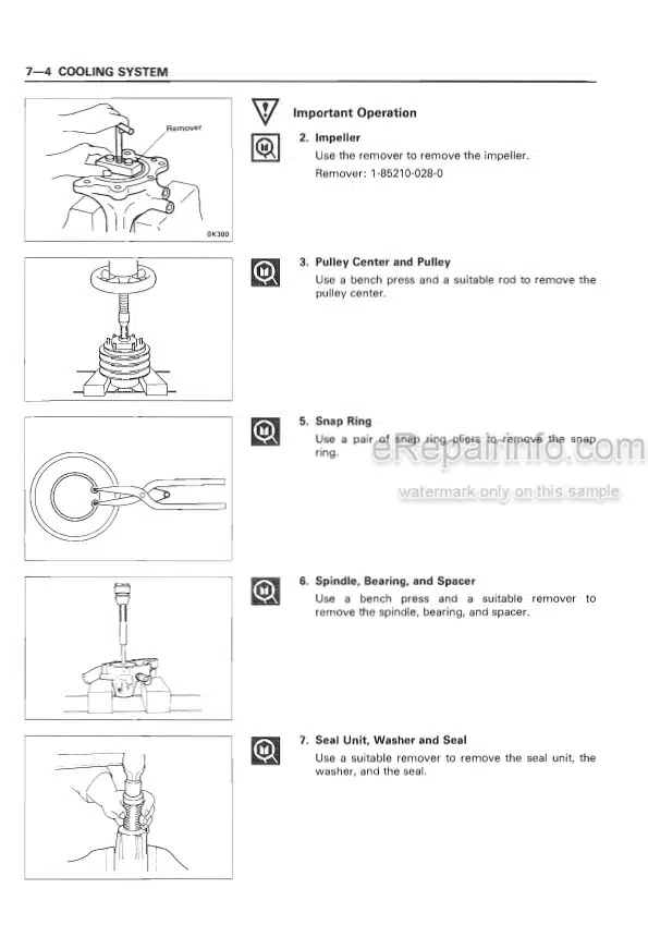 Photo 1 - Isuzu 6RB1 6RB1T Workshop Manual Industrial Diesel Engine