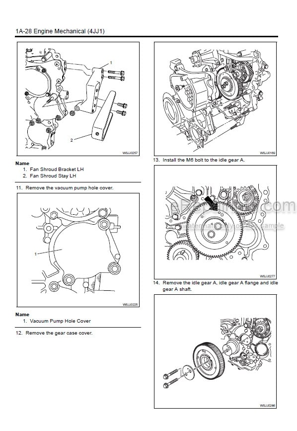 Photo 5 - Isuzu A-4JG1 Workshop Manual Engine