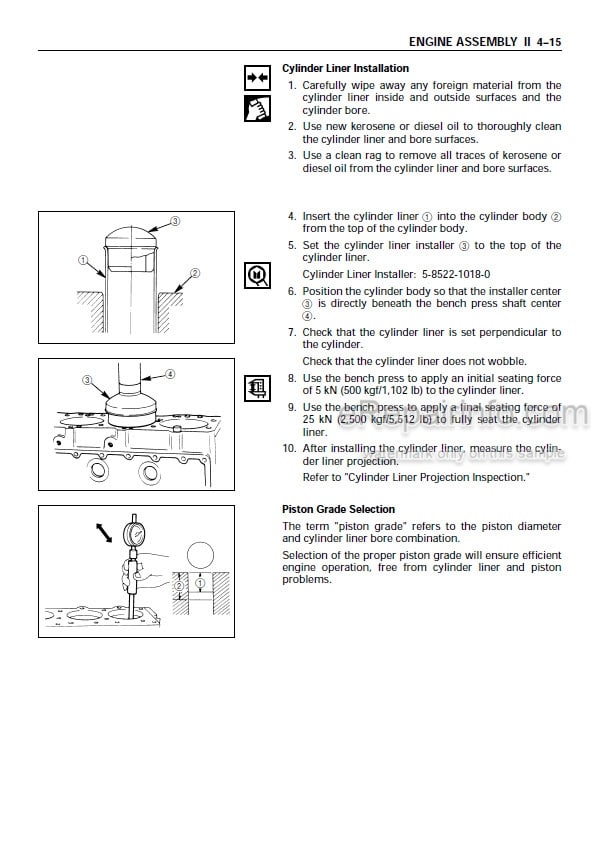 Photo 1 - Isuzu AA-6BG1T AA-6BG1 BB-4BG1T BB-6BG1T Workshop Manual Industrial Diesel Engine