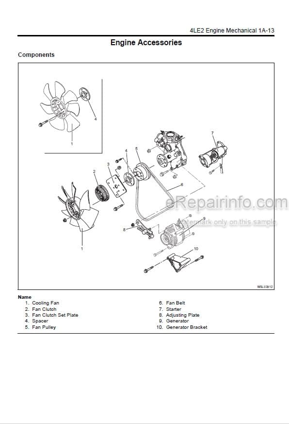 Photo 4 - Isuzu AU-4LE2 BV-4LE2 Workshop Manual Industrial Diesel Engine