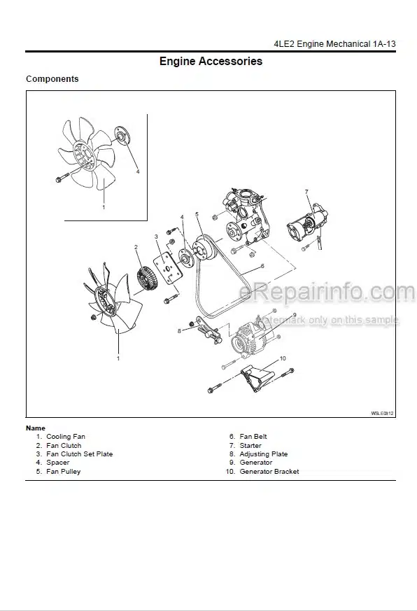 Photo 4 - Isuzu AU-4LE2 BV-4LE2 Workshop Manual Industrial Diesel Engine