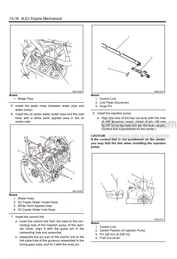 Photo 10 - Isuzu AU-4LE2 BV-4LE2 Workshop Manual Industrial Diesel Engine