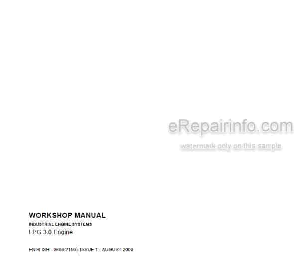 Photo 4 - JCB 3.0 LPG Workshop Manual Engine