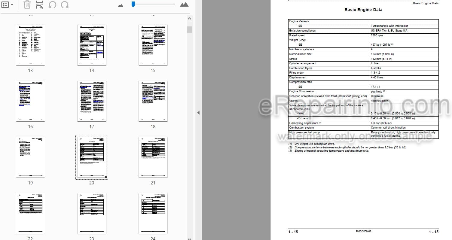 Photo 4 - JCB Dieselmax SE Tier 3 Service Manual Engine
