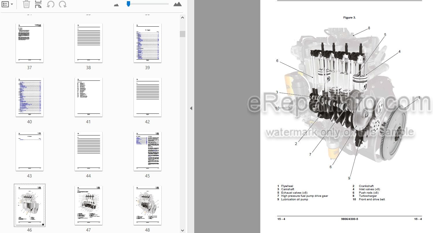 Photo 3 - JCB T4F444 T4I444 T4I448 Service Manual 4 Cyl Engine