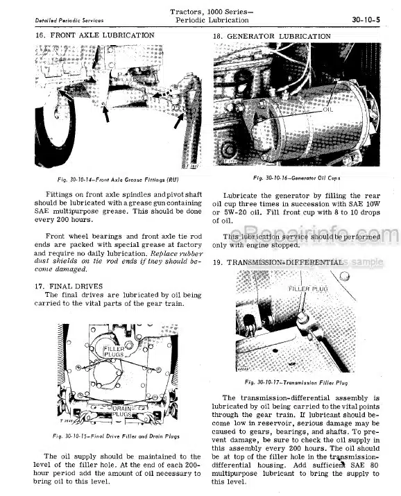 Photo 8 - John Deere 1010 Service Manual Tractor SM2033