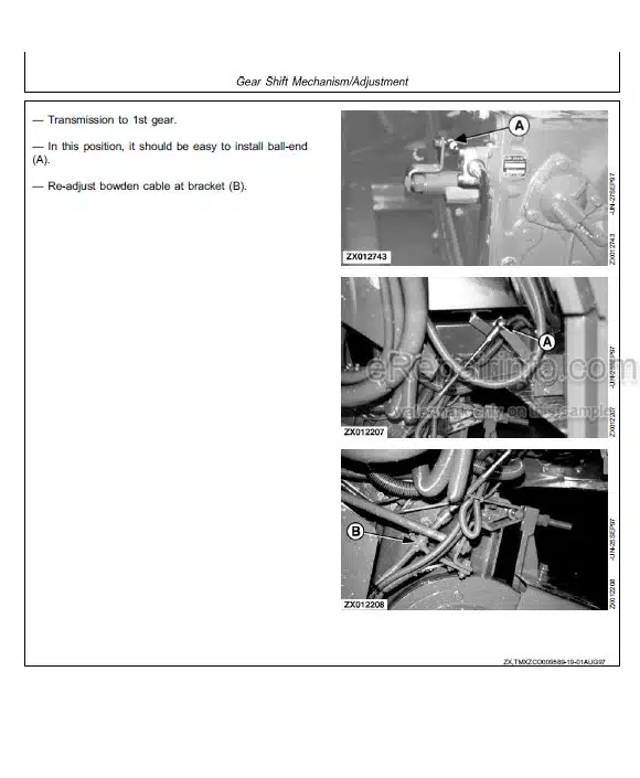 Photo 2 - John Deere 2254 2256 2258 2264 2266 Technical Repair Operation And Test Manual Combine TM4594