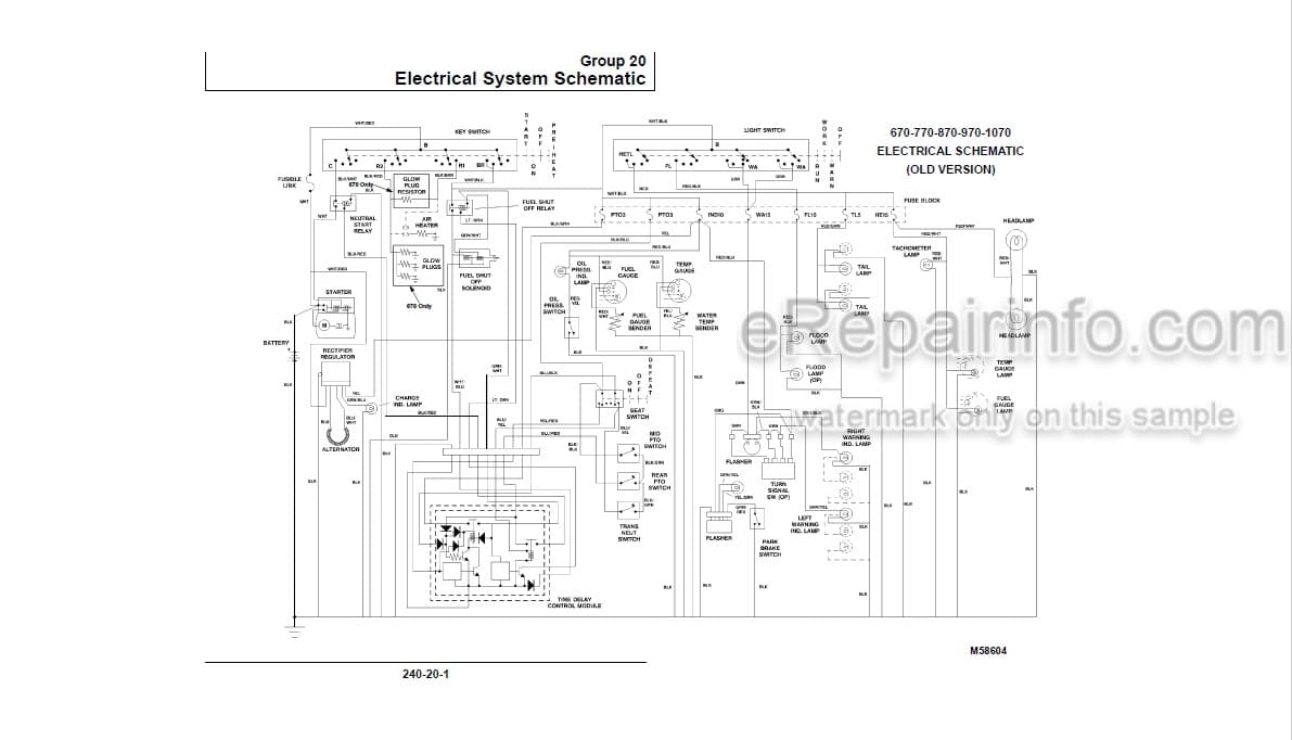 Photo 5 - John Deere 670 770 790 870 970 1070 Technical Repair And Diagnostic Manual Compact Utility Tractor TM1470