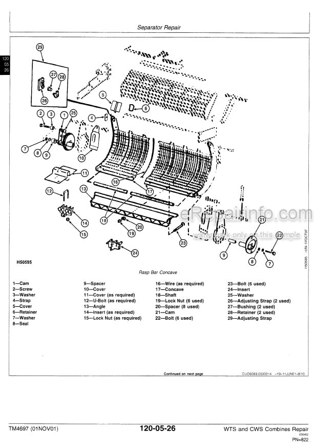 Photo 5 - John Deere 9540 9560 9580 9640 9660 9680WTS 9680CWS Technical Repair Manual Combine TM4697