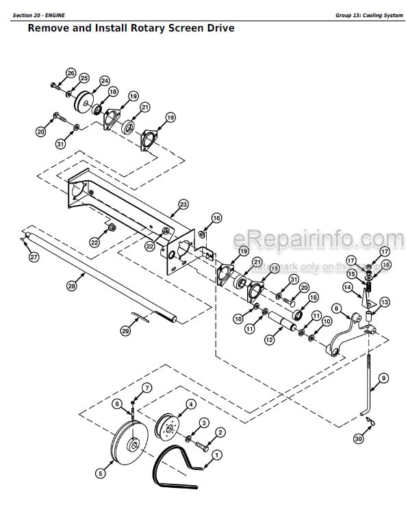 Photo 3 - John Deere W540 W550 W650 W660 T560 T660 T670 C670 Repair Technical Manual Combine TM402619