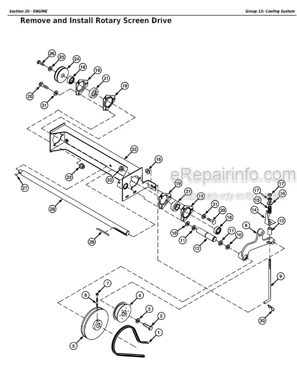 Photo 3 - John Deere W540 W550 W650 W660 T560 T660 T670 C670 Repair Technical Manual Combine TM402619