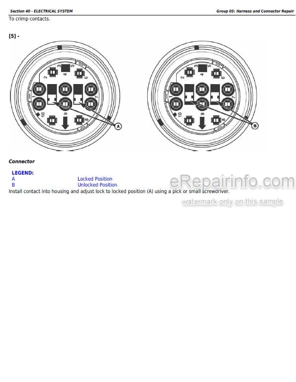 Photo 6 - John Deere W540 W550 W650 W660 T560 T660 T670 C670 Repair Technical Manual Combine TM402619